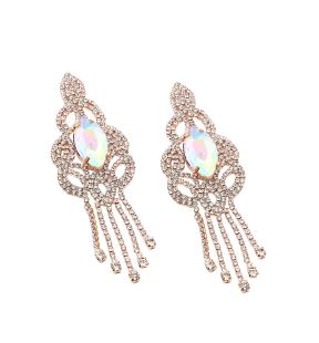 SOHI Boucles d'oreilles pendantes argentées pour femme