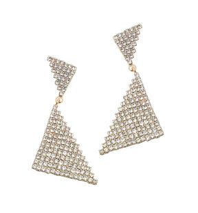 SOHI Boucles d'oreilles pendantes Bling pour femmes en or