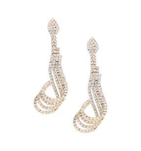 SOHI Boucles d'oreilles pendantes dorées pour femme