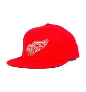 Detroit Red Wings - Casquette à pression réplique vintage en laine American Needle LNH