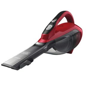 Black + Decker - Aspirateur à Main Sans-Fil Dusbuster, Réceptacle et Filtre Lavables, Rouge