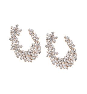 SOHI Boucles d'oreilles à tige en forme de pierre argentée pour femme