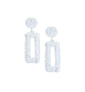 SOHI Boucles d'oreilles pendantes blanches pour femmes