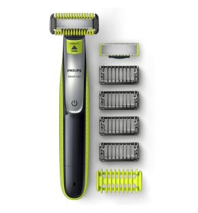 Philips - Tondeuse Électrique Sans-Fil pour Visage et Corps, Batterie Rechargeable, Vert