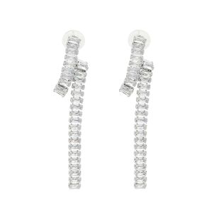 SOHI Boucles d'oreilles pendantes argentées pour femme