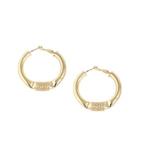 SOHI Boucles d'oreilles créoles texturées pour femme