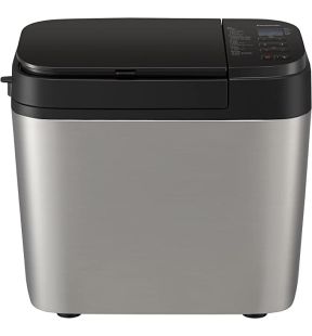 Machine à pain Panasonic : capacité de 2 livres, parfait pour faire du pain sans gluten, des gâteau et de la pâte, acier inoxydable, noir | SD-R2550S