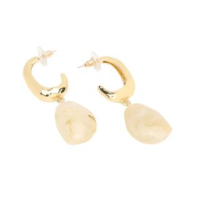 SOHIBoucles d'oreilles pendantes en marbre blanc femme