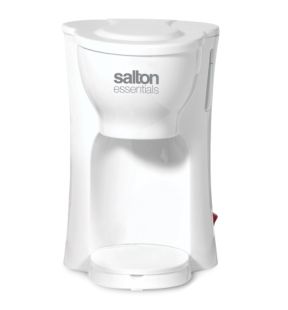 Salton Essentials - Cafetière 1 Tasse Compact avec Filtre Permanent, Blanc