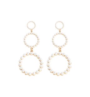 SOHIBoucles d'oreilles pendantes boule de neige femme de coloris blanc