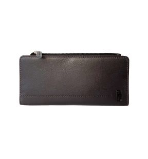 Pochette mince pour femme avec fermeture à glissière sur le dessus