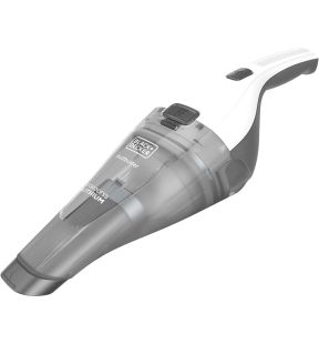 Black + Decker - Aspirateur à Main Sans-Fil avec Filtre Lavable et Chargeur Mural, Blanc