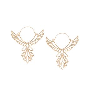 SOHI Boucles d'oreilles créoles à ailes dorées pour femme