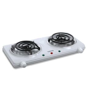 Toastess THP433 Réchaud Portable Double À 2 Serpentins Blanc