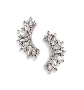 SOHI Boucles d'oreilles à tige argentées pour femme