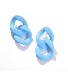 SOHI Boucles d'oreilles pendantes bleues pour femme