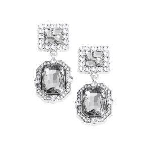 SOHI Boucles d'oreilles pendantes argentées pour femme