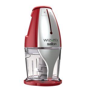 Salton WizNMix FP2102RD Mélangeur Hachoir et Robot Culinaire Tout-en-un 750 ml Rouge