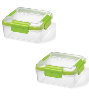 LocknLock - Ensemble de 2 Contenants pour Sandwich Double EasyLunch, Capacité de 946mL, Vert