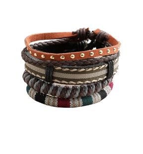 SOHI Bracelet multicouche clouté pour femme