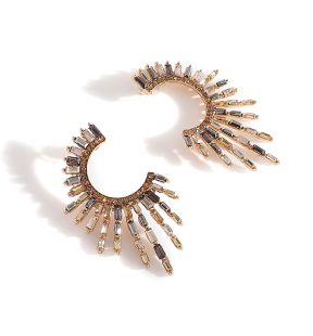 SOHI Boucles d'oreilles à tige dorées pour femme