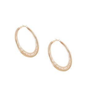 SOHI Boucles d'oreilles créoles côtelées pour femme