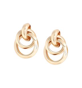 SOHI Boucles d'oreilles pendantes dorées pour femme