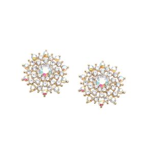 SOHI Boucles d'oreilles à tige en forme de flocon de neige pour femme