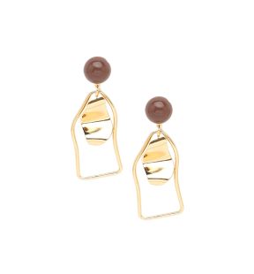 SOHI Boucles d'oreilles pendantes ondulées pour femme