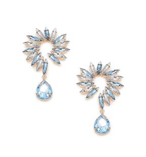 SOHI Boucles d'oreilles à tige bleues pour femme