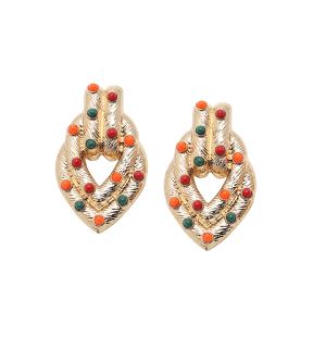 SOHI Boucles d'oreilles pendantes Regal femme de coloris doré