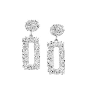 SOHI Boucles d'oreilles pendantes argentées pour femme