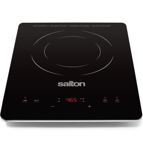 Salton Plaque de Cuisson à Induction Portable avec Écran LED Cool Touch et 8 Réglages de Température Noir