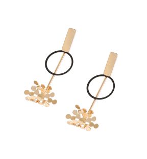 SOHI Boucles d'oreilles pendantes géométriques dorées pour femmes