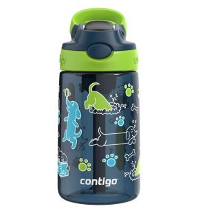 Contigo - Bouteille d'eau Pour Enfant, Couvercle Anti-fuite, Capacité de 414ml, Motif de Chien