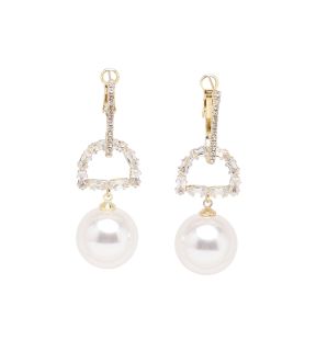 SOHI Boucles d'oreilles pendantes blanches pour femmes