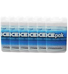 Cryopak - Lot de 6 IcePak Réutilisables, Non-Toxique, Blanc