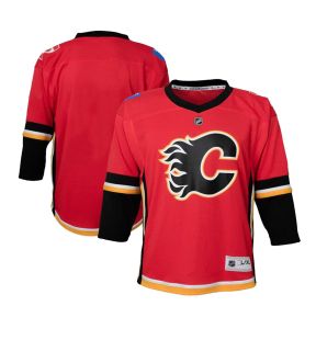 Maillot pour bébé réplique des Calgary Flames à domicile par Outer Stuff