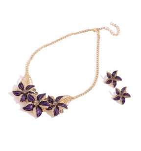 SOHI Ensemble de bijoux violet pour femme