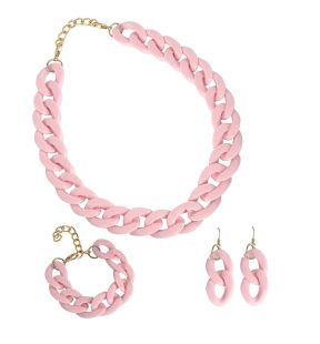 SOHI Ensemble de bijoux rose pour femme