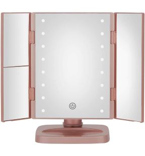 Conair TGBE90C - Miroir de Maquillage à Trois Volets avec Éclairage LED, Rose