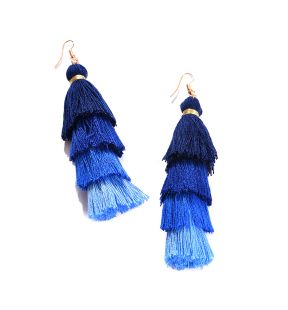 SOHI Boucles d'oreilles pendantes bleues pour femme