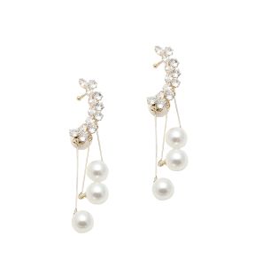 SOHI Boucles d'oreilles pendantes boule de neige pour femme