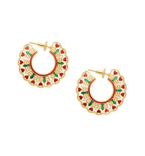 SOHI Boucles d'oreilles créoles cœur pour femme