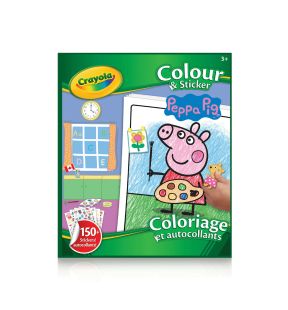 Crayola - Livre de coloriage et d’autocollants Peppa Pig