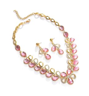 SOHI Ensemble de bijoux rose pour femme