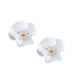 SOHIBoucles d'oreilles à tige en forme de fleur blanche pour femme