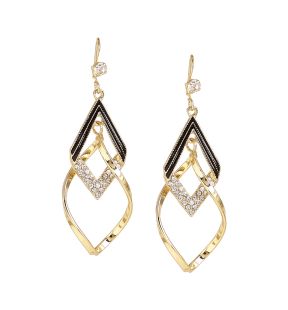 SOHI Boucles d'oreilles pendantes en forme de losange pour femme