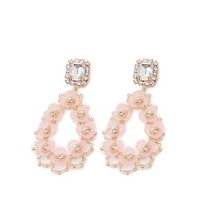 SOHI Boucles d'oreilles à tige rose pour femme