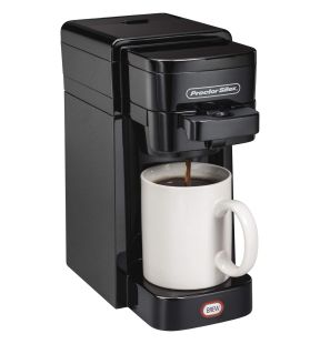 Proctor Silex - Cafetière à Portion Individuelle, Fonctionne avec K-Cup ou Café Moulu, Noir